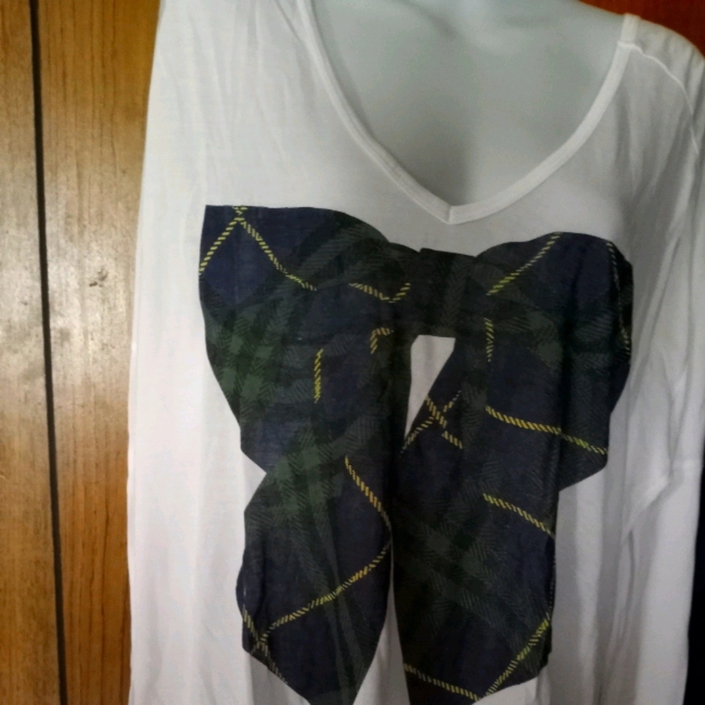 Lauren Moshi plaid bow withe bell sleeve NWT - Picture 1 of 9